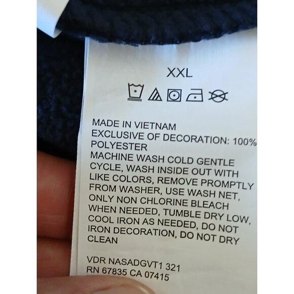 Nautica Men’s Fullzip Fleece Jacket -Navy/Maroon-Pockets-Sz XXL - Picture 14 of 15